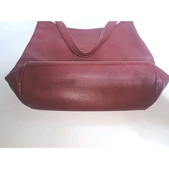 Coach Vintage 9058 Legacy Red Leather Small Hobo Baguette Bag Shoulder Purse - Picture 8 of 14